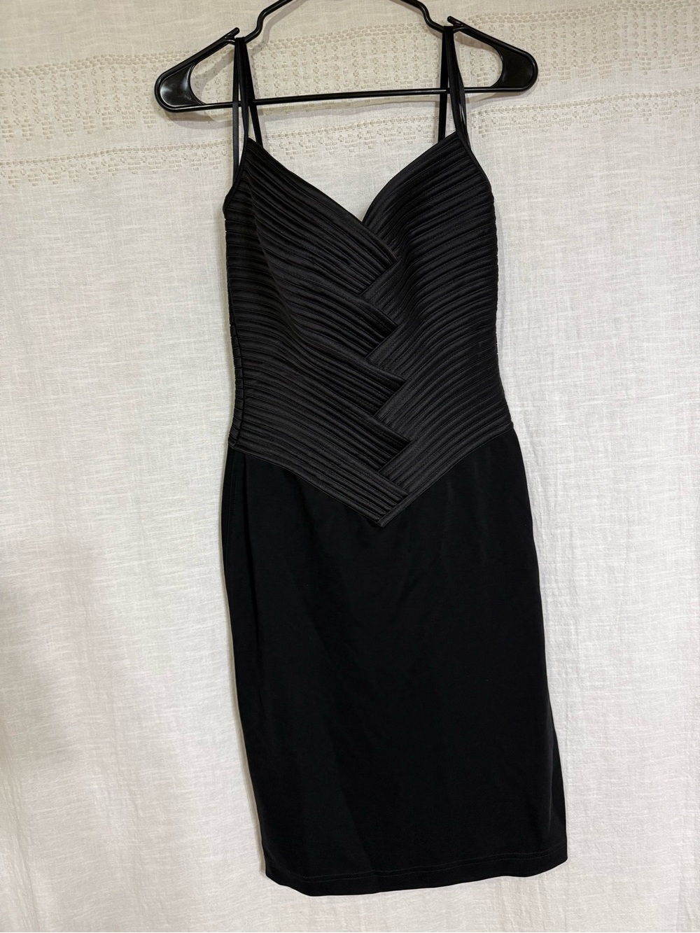 Vintage Lillie Rubin Black Ribbed Dress